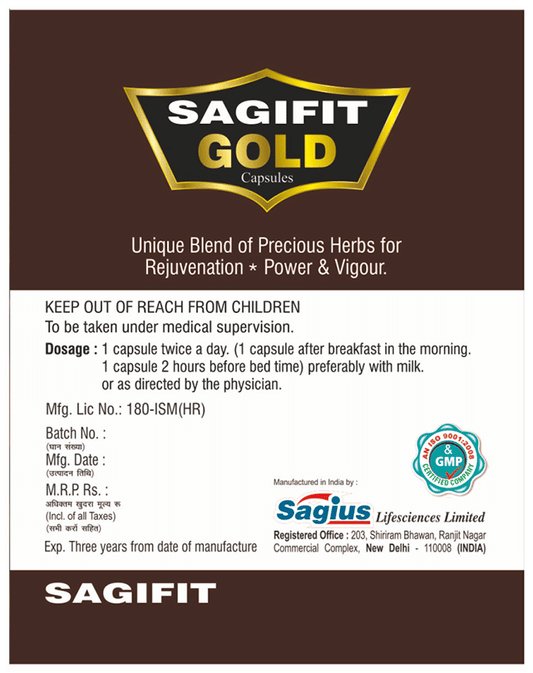 Sagius Sagifit Gold Capsule | Swadesiicart