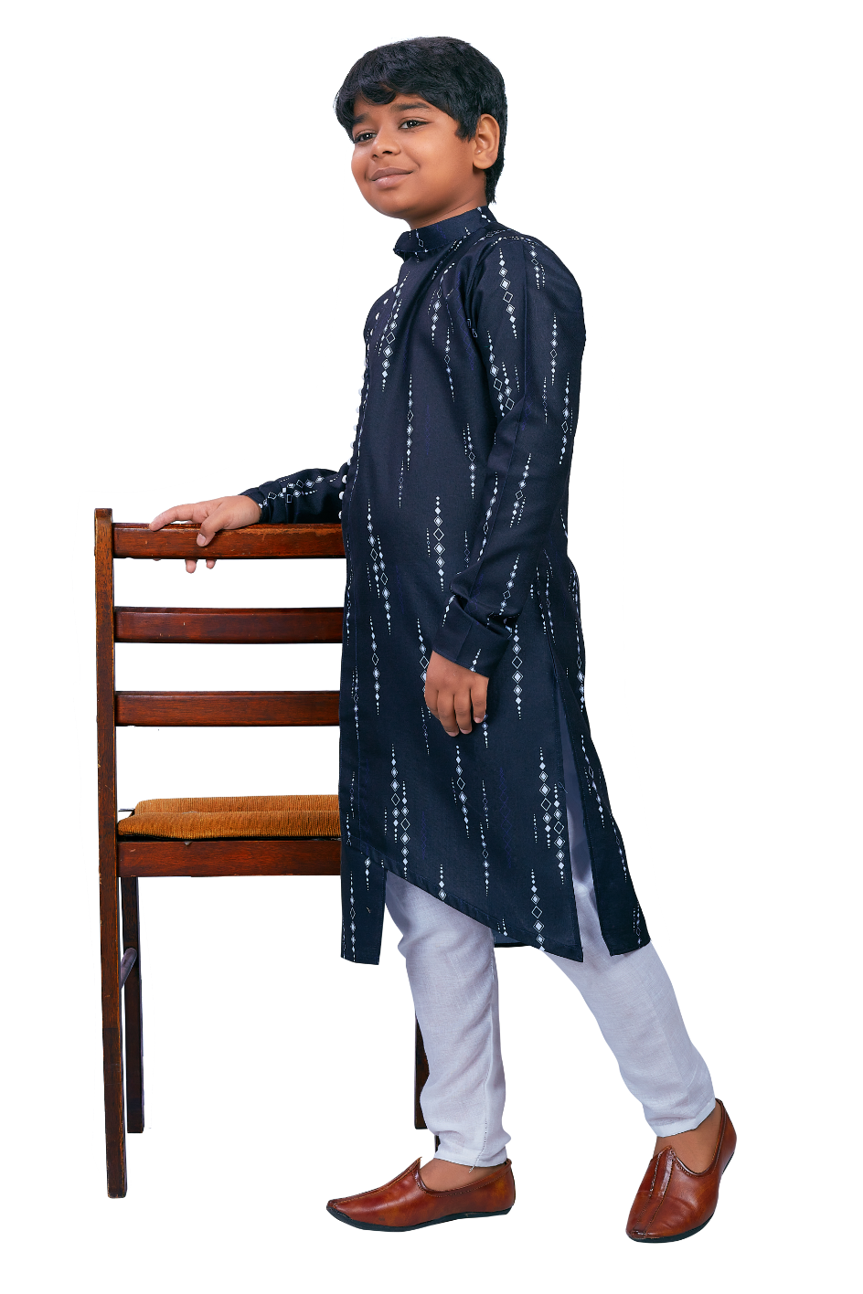 DEIANA'S Casual Designer Kurta Pyjama Set For Boys And kids (Dark Blue) | Swadesiicart