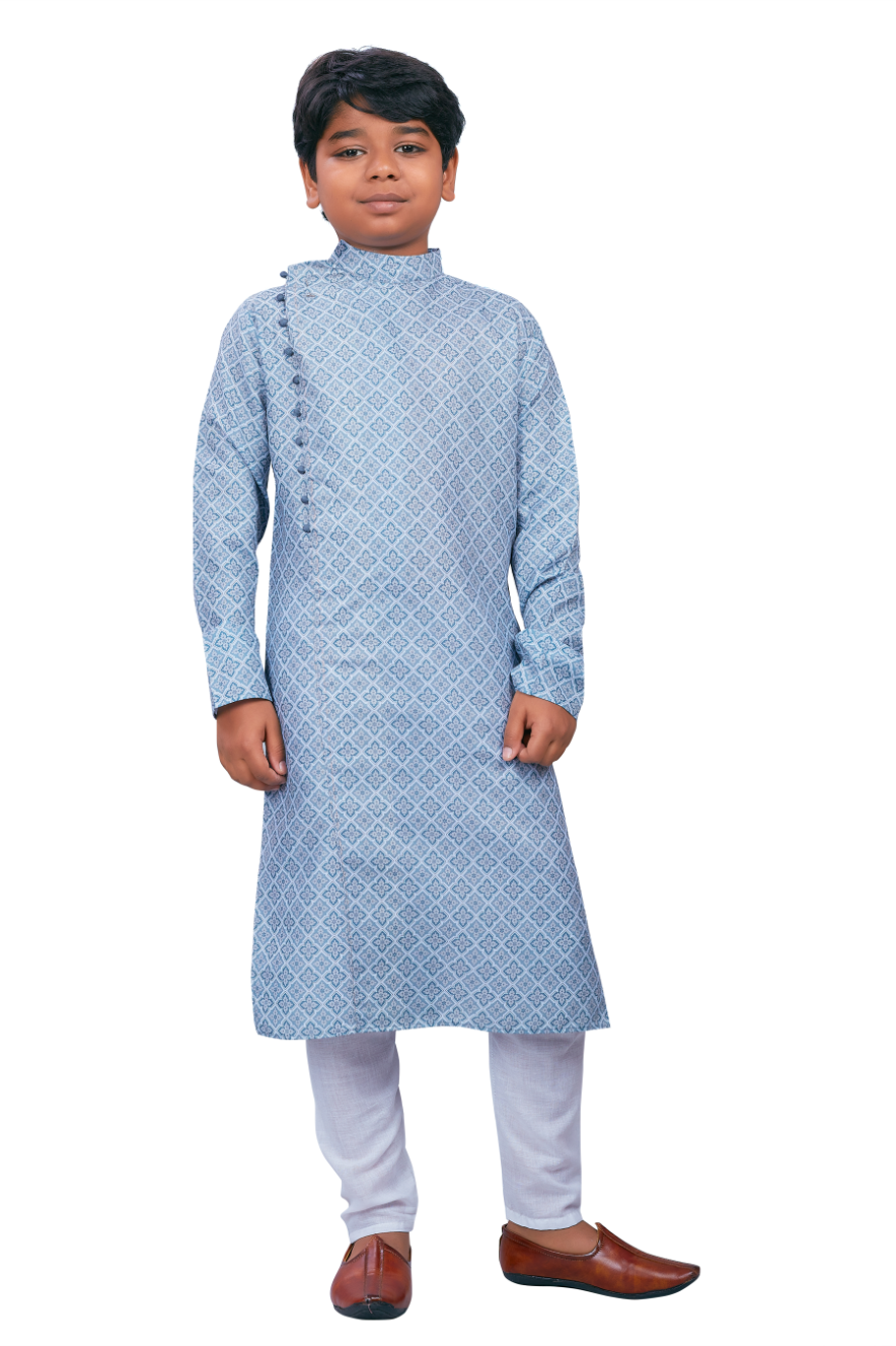 DEIANA'S Casual Designer Kurta Pyjama Set For Boys And kids (Sky Blue Blue) | Swadesiicart