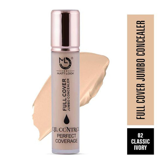 Matt Look Full Cover Jumbo Oil Control Perfect Coverage Concealer - Classic Ivory - Swadesiicart