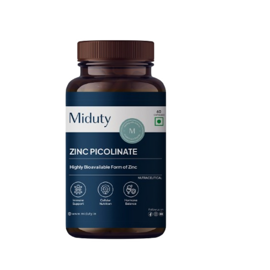 Miduty by Palak Notes Zinc Picolinate Capsules - Swadesiicart