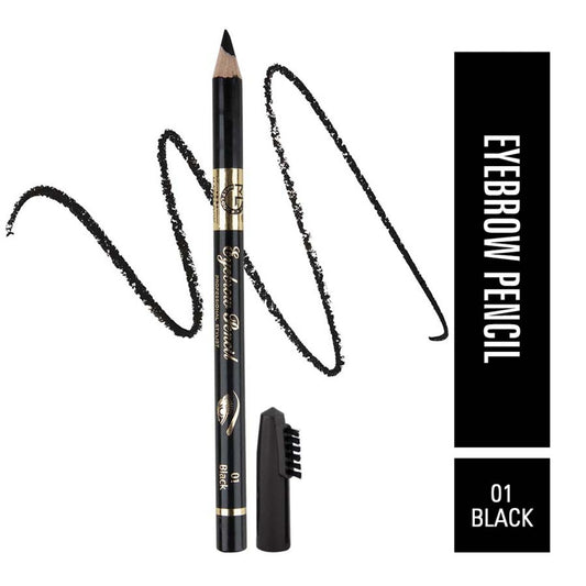 Matt Look Long Lasting Formula Professional Stylist Eyebrow Pencil - Black - Swadesiicart