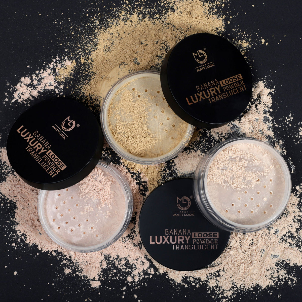 Matt Look Face Makeup Banana Luxury Loose Powder Translucent - Ivory