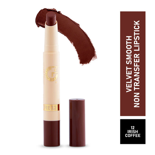 Matt Look Velvet Smooth Non Transfer Lipstick - Irish Coffee - Swadesiicart