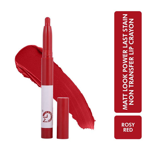 Matt Look Power Last Lip Stain Crayon Lipstick - Rosy Red
