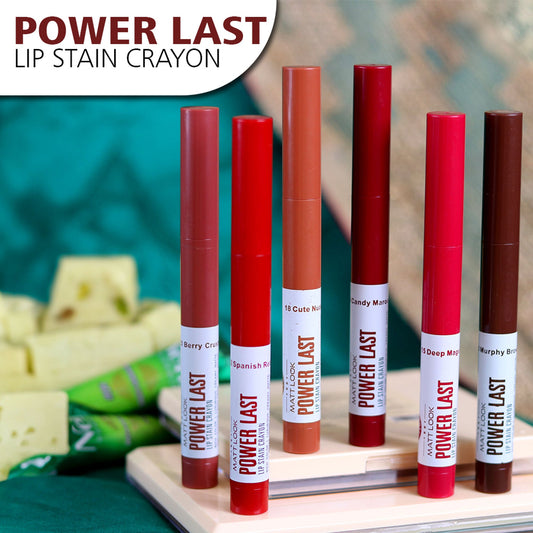 Matt Look Power Last Lip Stain Crayon Lipstick - Plush Rush 30