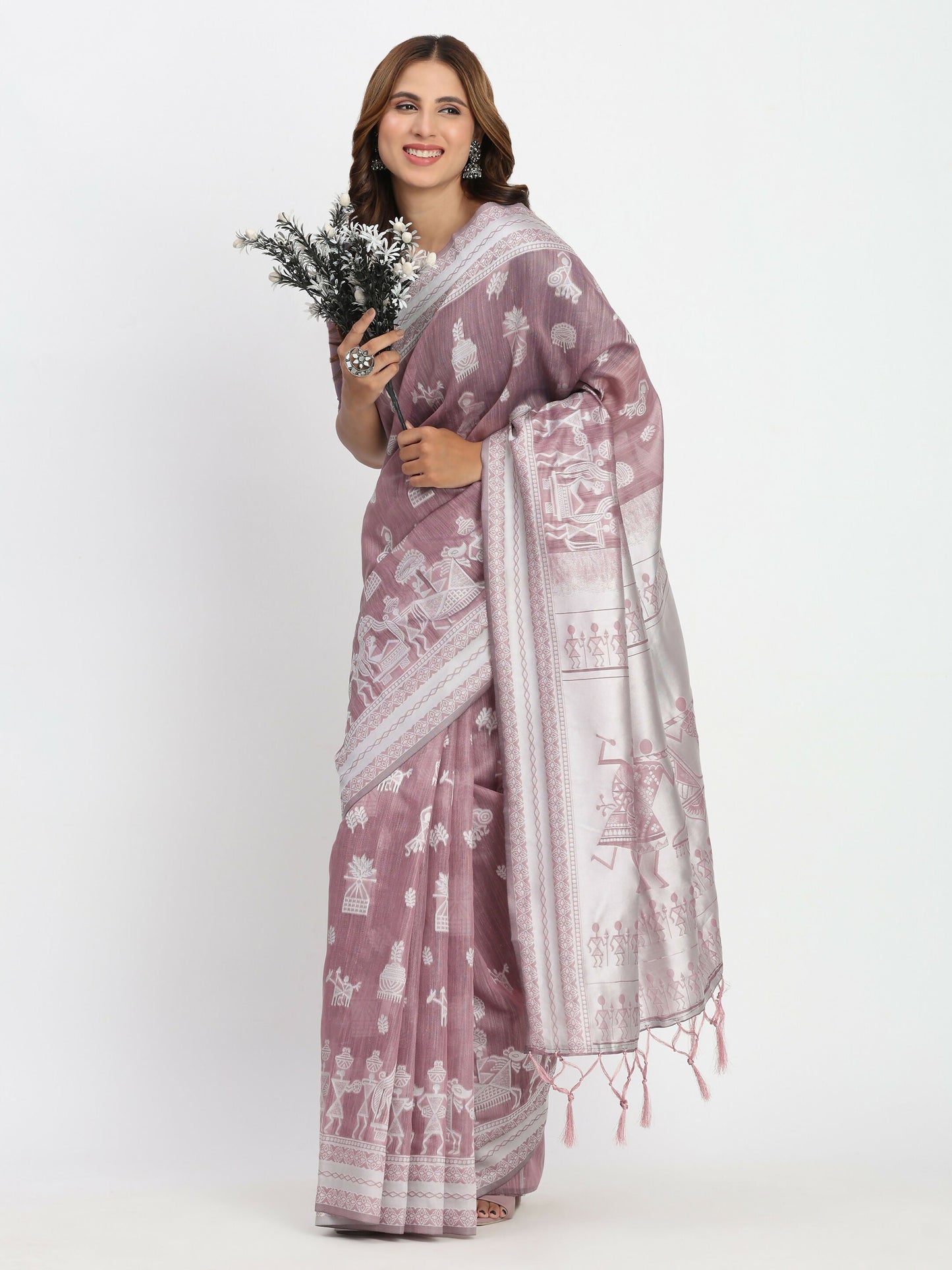 Shree Shyam Fashion Linen Cotton Sea Green Saree
