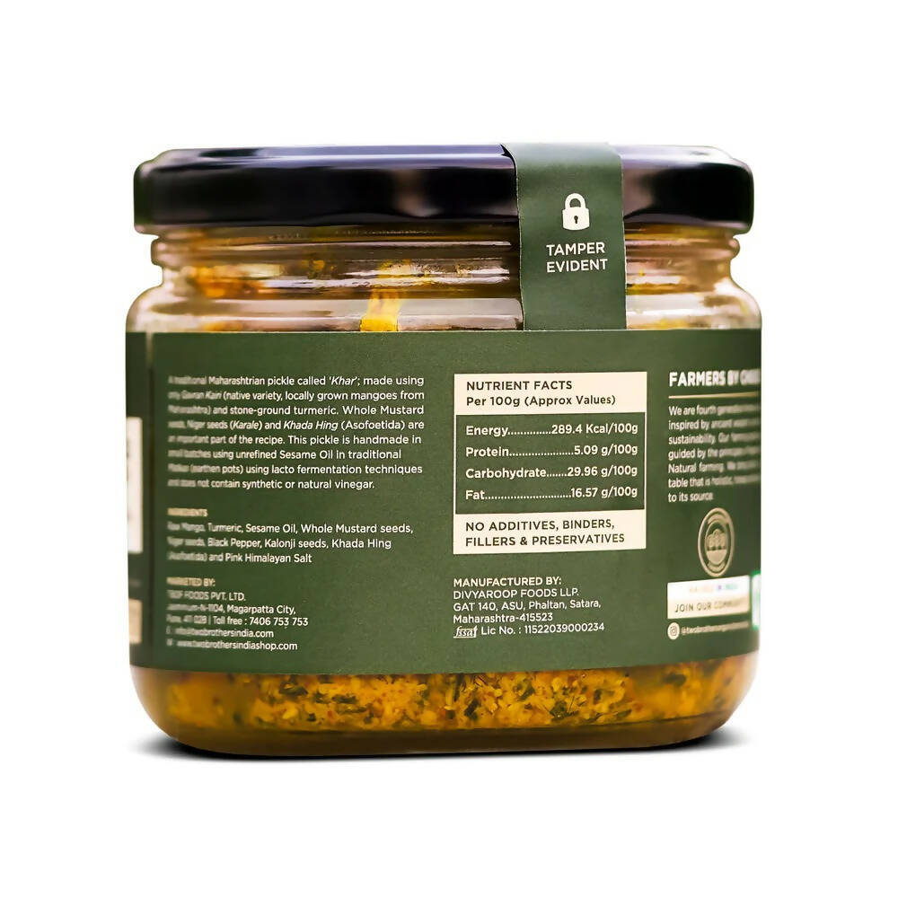 Two Brothers Organic Farms Raw Mango Pickle - Swadesiicart