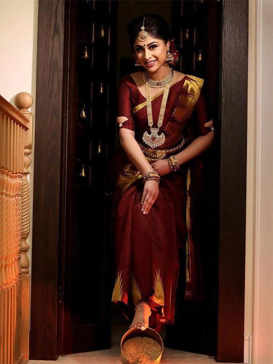 Kalini Woven Design Zari Banarasi Saree | Swadesiicart