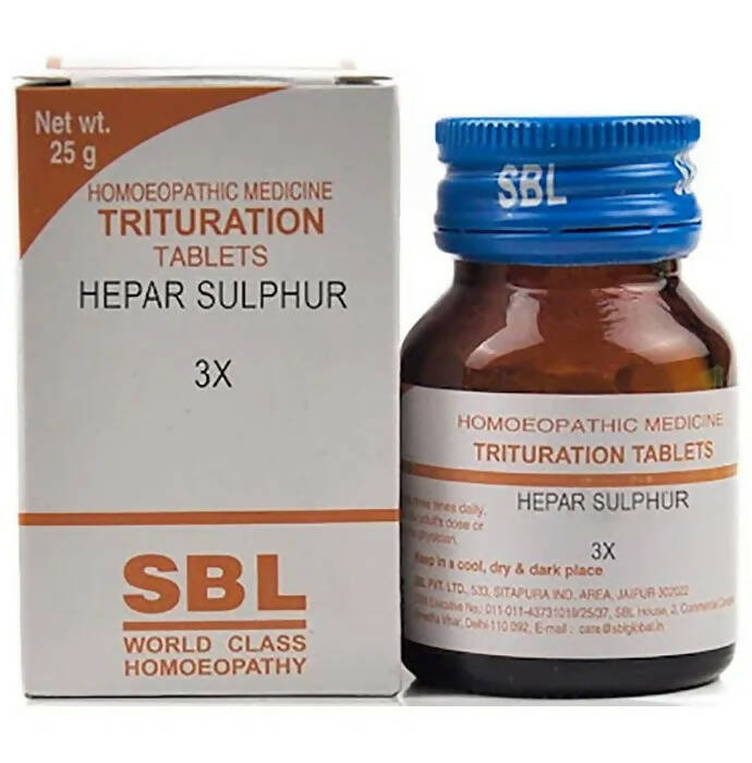 SBL Homeopathy Hepar Sulphur Trituration Tablets | Swadesiicart
