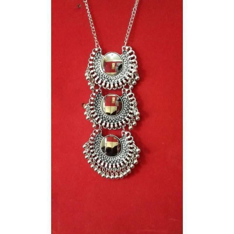 MS Fashion India Latest Fashion Silver Color Long Necklace | Swadesiicart