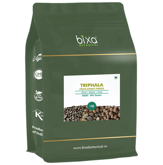 Bixa Botanical Triphala Fruits Extract Powder 40% Tannins | Swadesiicart