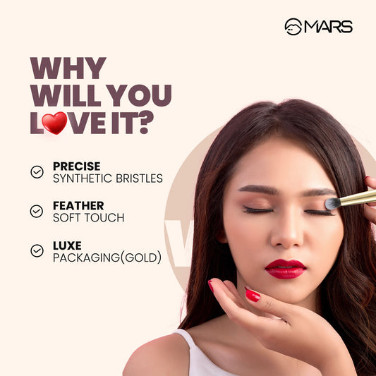 MARS Cosmetics Artist's Arsenal Professional Eyeshadow Smudging Pencil Brush Golden - Swadesiicart