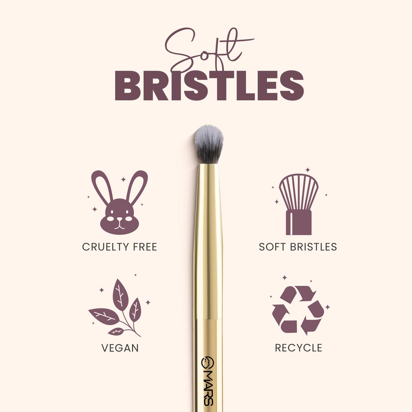 MARS Cosmetics Artist's Arsenal Professional Eyeshadow Smudging Pencil Brush Golden