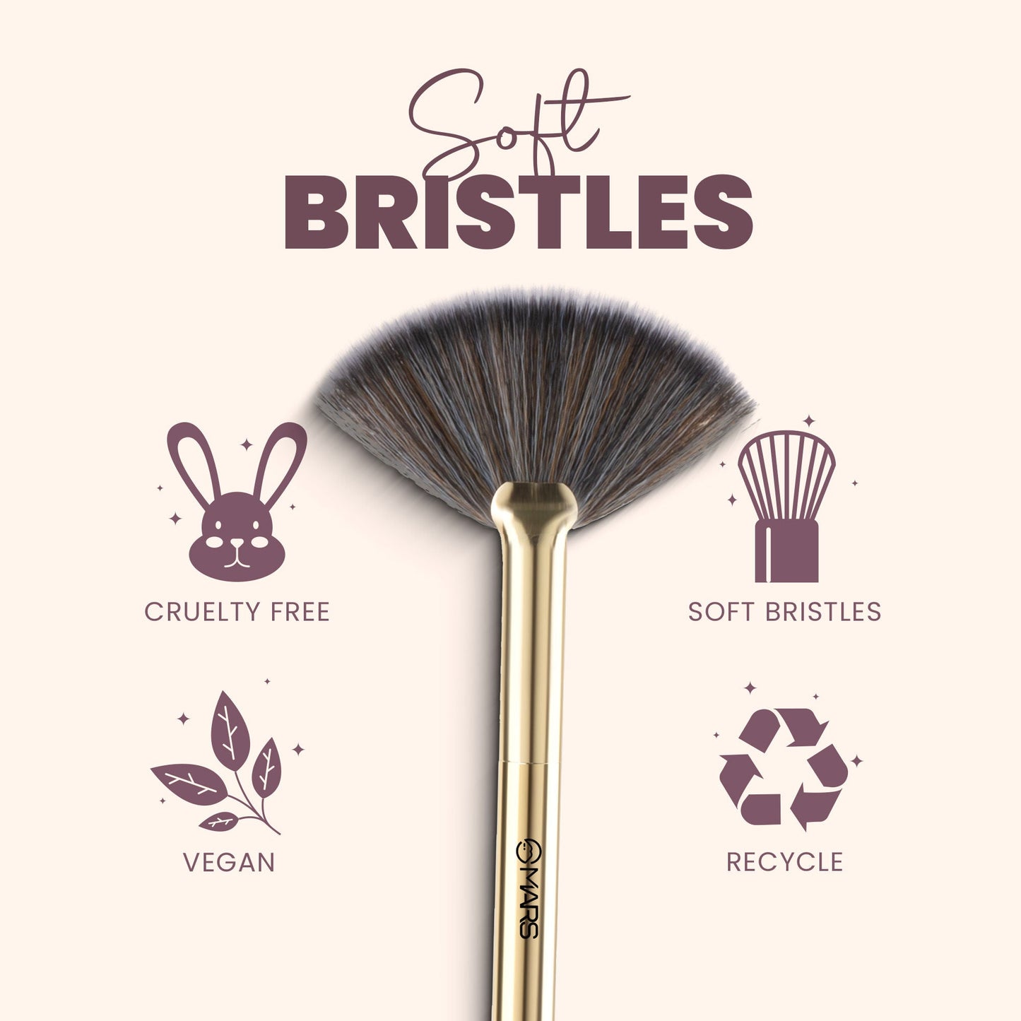 MARS Cosmetics Professional Fan Highlighting Brush - Swadesiicart