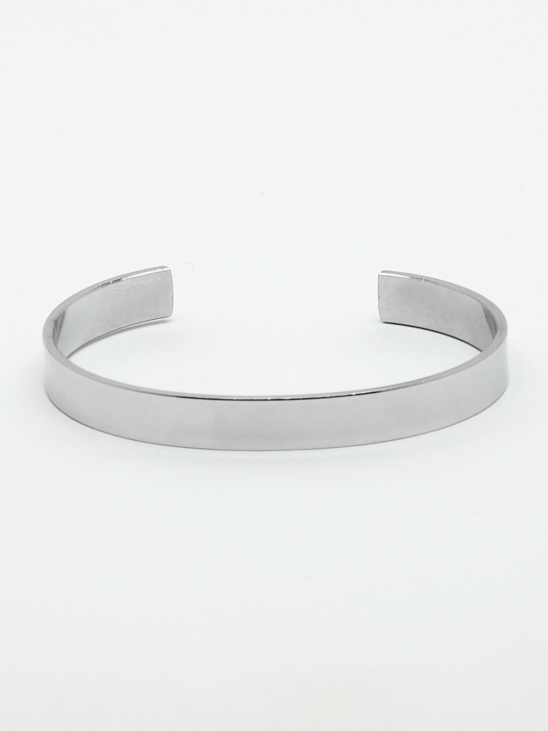 NVR Men's Set of 2 Black & Silver Stainless Steel Cuff Bracelet