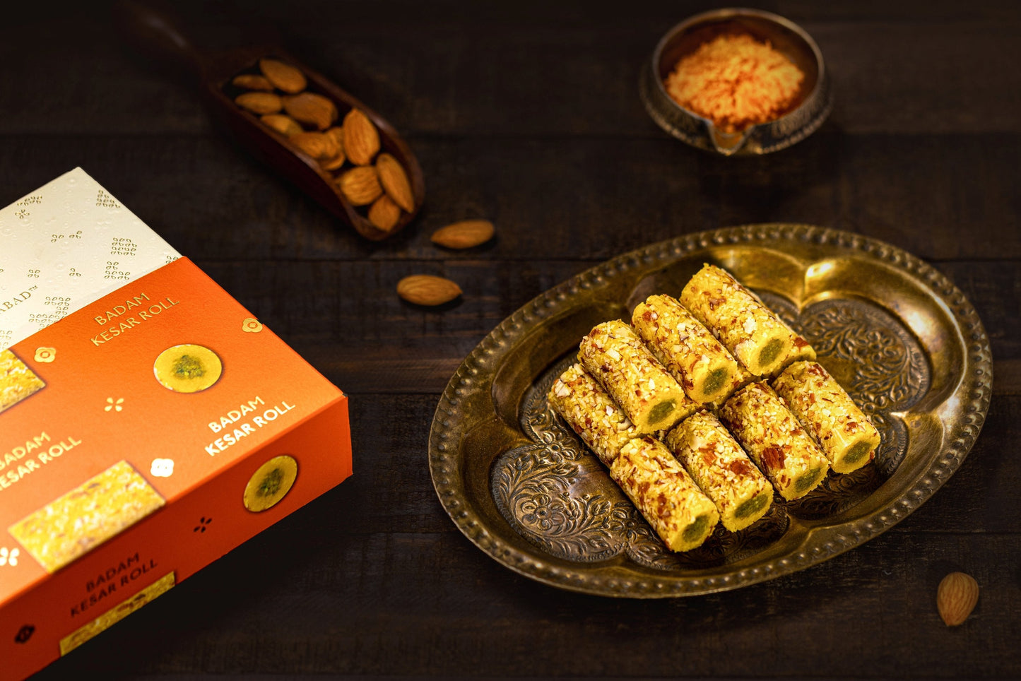 Almond House Badam Kesar Roll (Map) | Swadesiicart