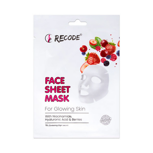 Recode Face Sheet Mask For Glowing & Brightened Skin - Swadesiicart
