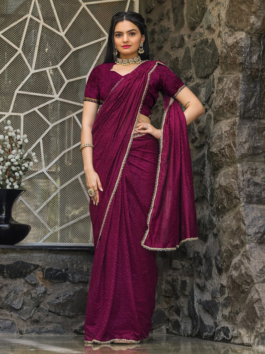 Tikhi Imli Abstract Printed Ready to Wear Saree | Swadesiicart