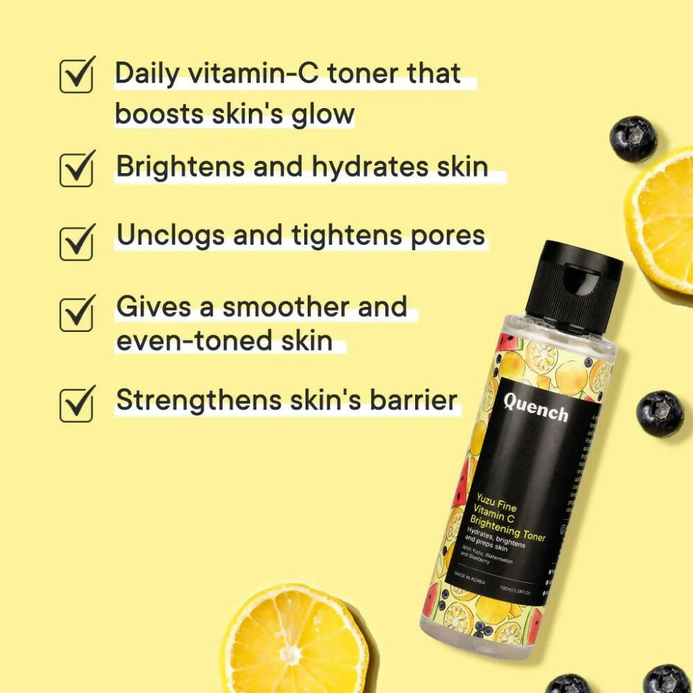 Quench Botanics Yuzu Fine Vitamin C Brightening Toner - Korean Skincare | Swadesiicart