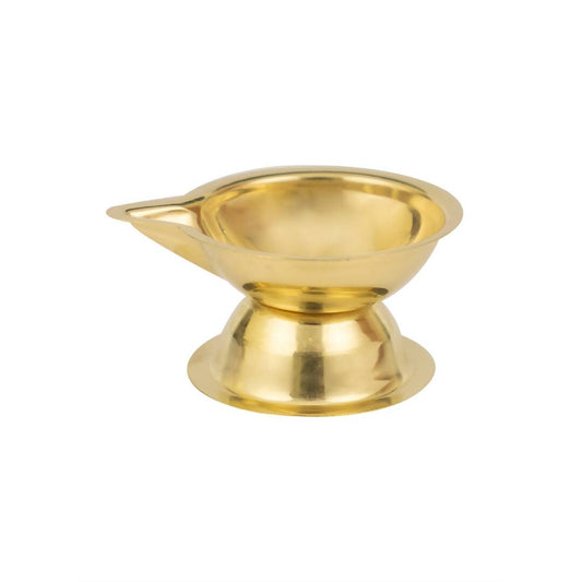 Spillbox Gold-Toned Brass Diya Stand Pooja Essential | Swadesiicart