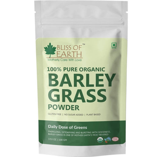Bliss of Earth 100% Pure Organic Barley Grass Powder | Swadesiicart