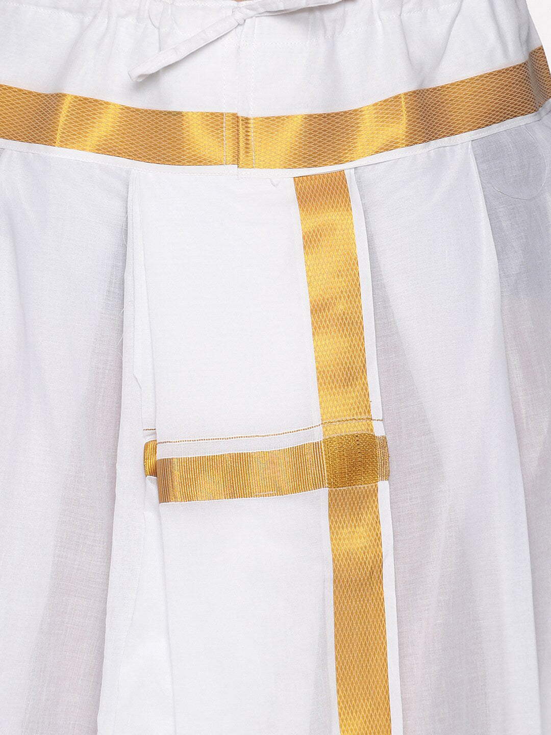 Sethukrishna Men White Readymade Cotton Dhoti | Swadesiicart