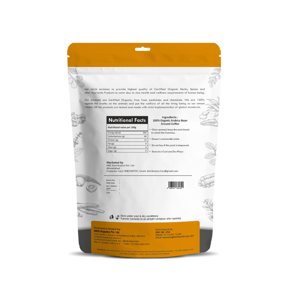Just Jaivik Organic Arabica Coffee Powder - Swadesiicart