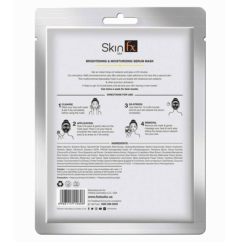 Skin Fx Brightening & Moisturizing Serum Mask - Swadesiicart