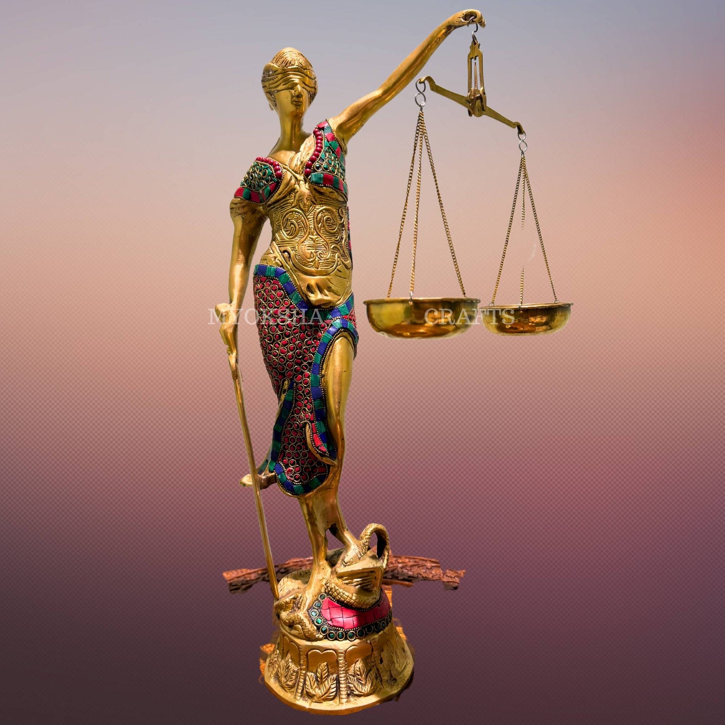 Brass Lady of Justice | Swadesiicart