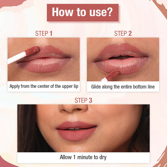 The Natural Wash Matte Velvet Longstay Liquid Mini Lipstick - 02 Spicy Coral