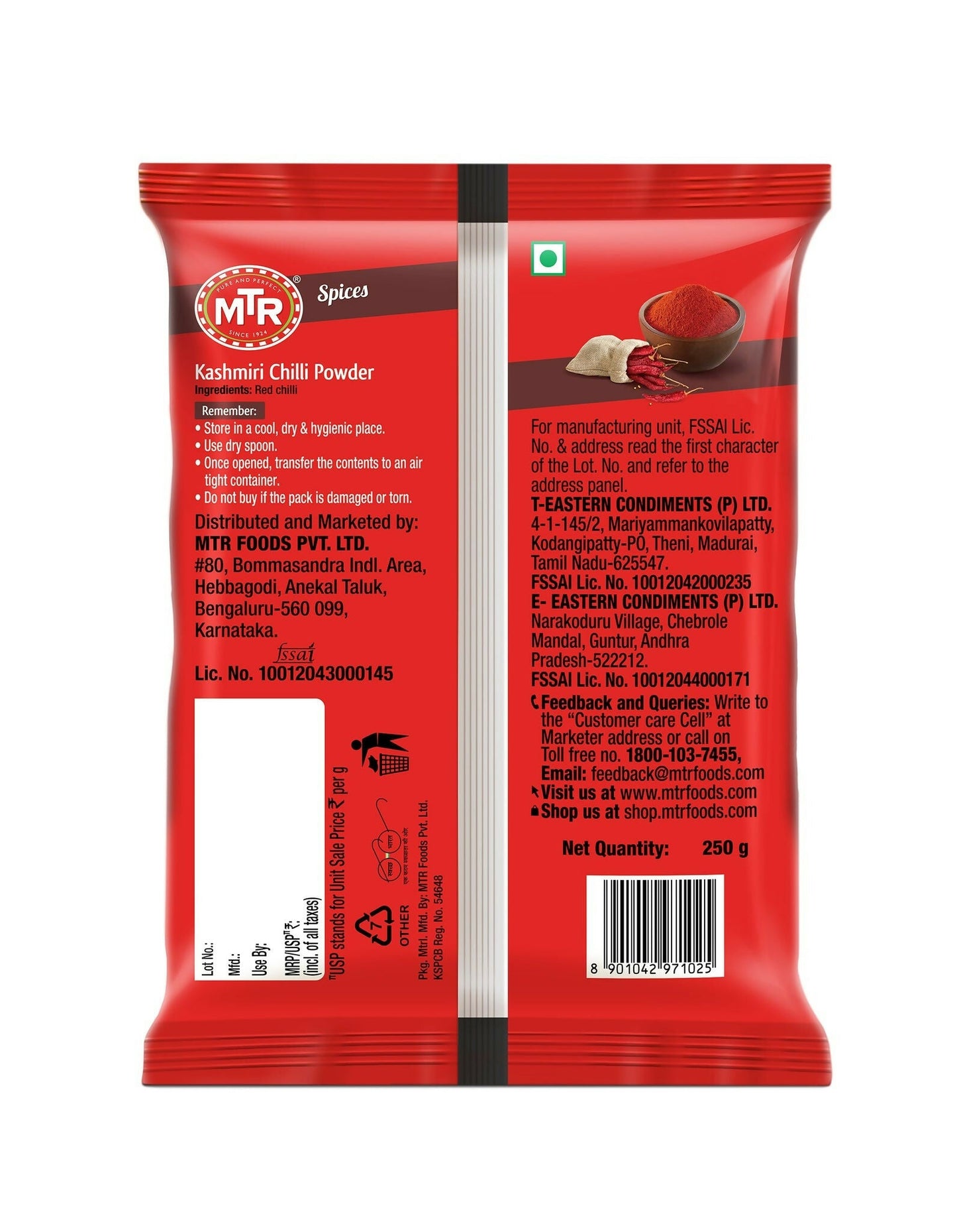 MTR Kashmiri Chilli Powder - Swadesiicart