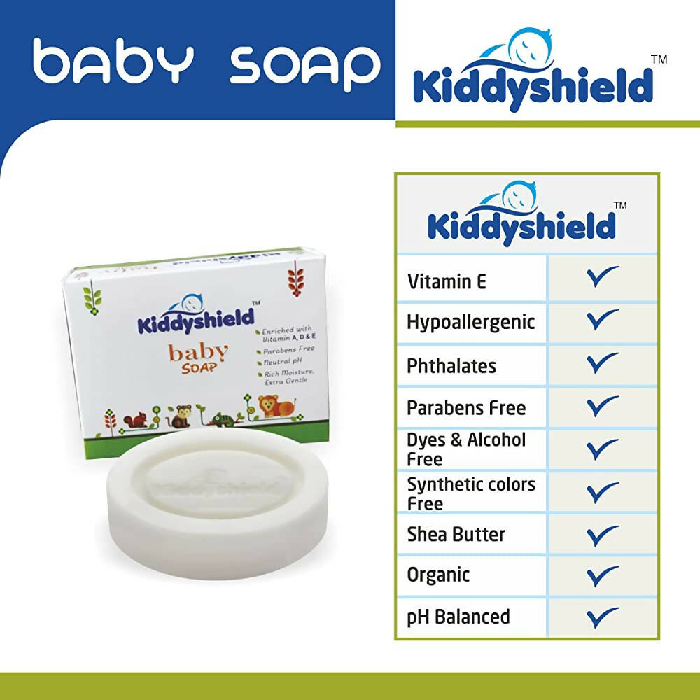 Kiddyshield Baby pH Balanced Soap for New Born & Kids - Swadesiicart