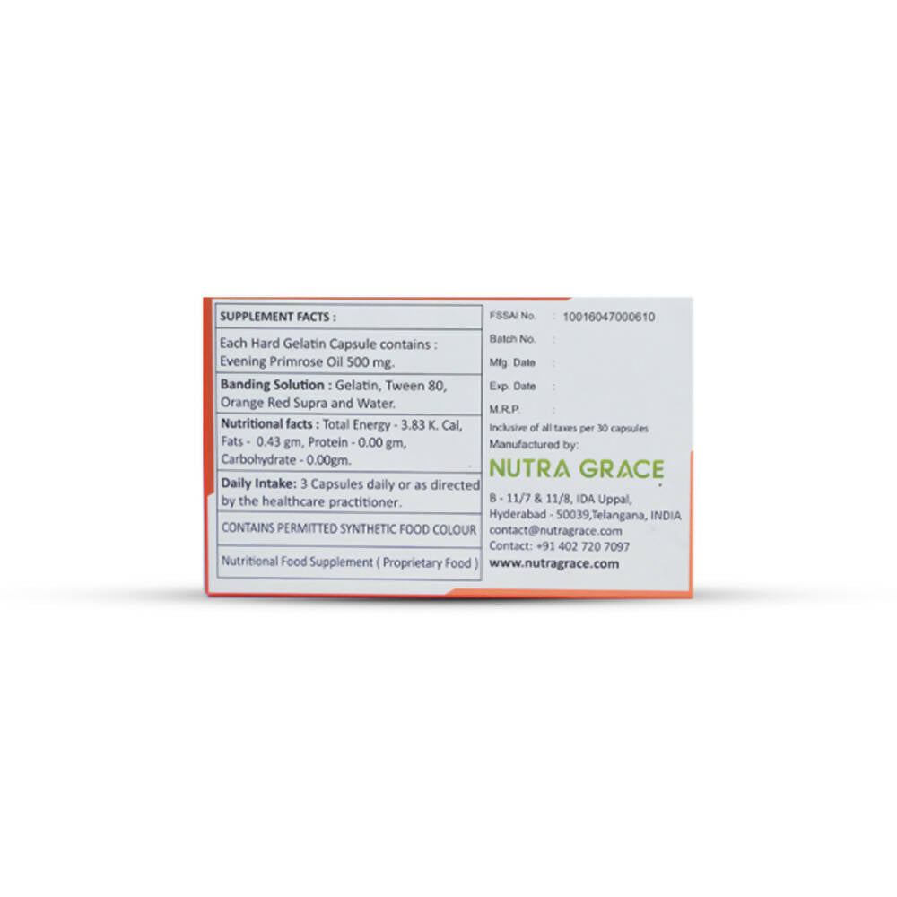 Nutra Grace Evening Primrose Oil E P Zen Capsules - Swadesiicart
