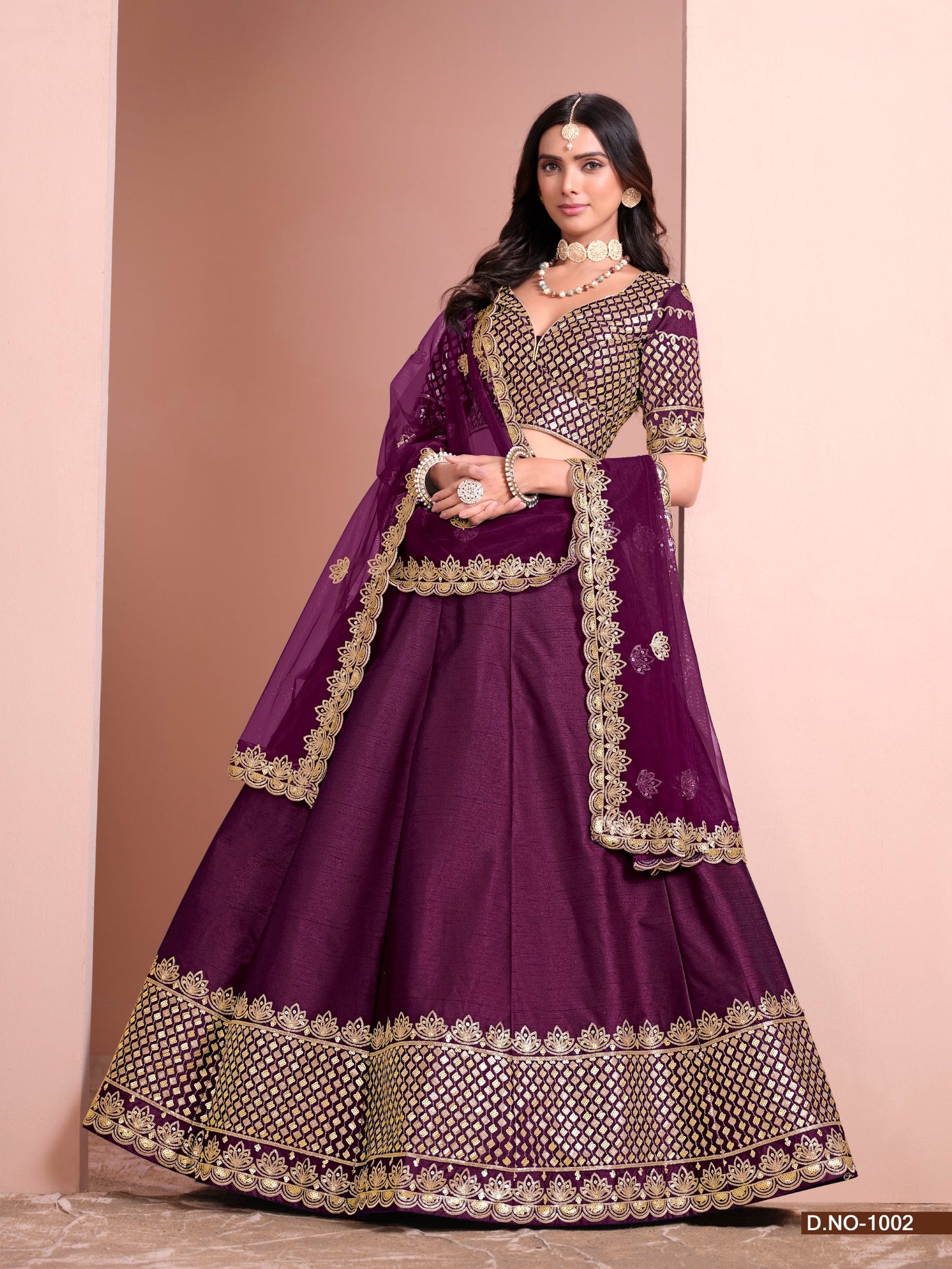 Anaita Purple Art Silk Designer Lehenga With Blouse