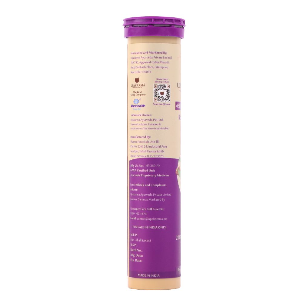 Upakarma Ayurveda Ashwagandha Effervescent Tablets | Swadesiicart