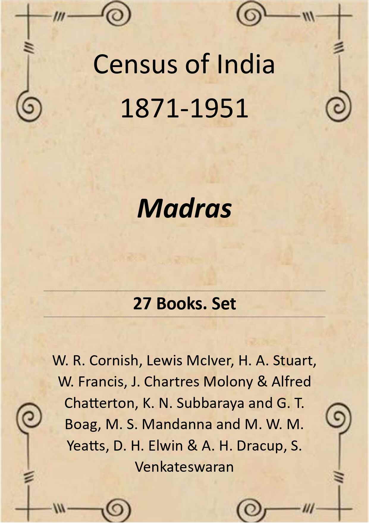 Census of India 1871-1951: Madras - Gyan Books