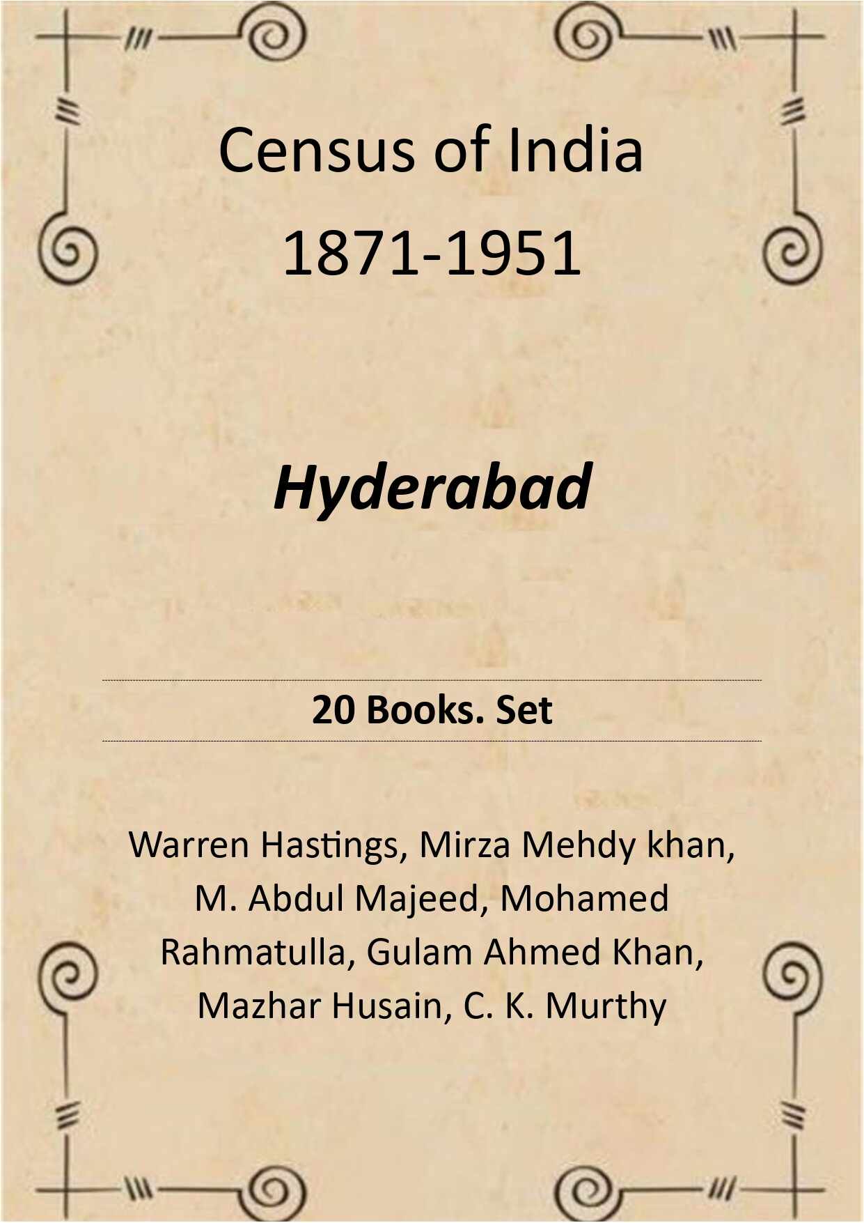 Census of India 1871-1951: Hyderabad - Gyan Books - Swadesiicart