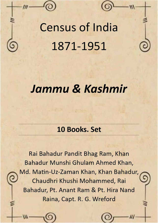 Census of India 1871-1951: Jammu & Kashmir - Gyan Books - Swadesiicart