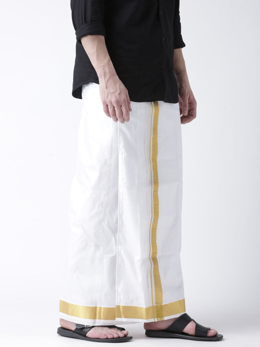 Sethukrishna Men Double Layer Readymade Dhoti With Pocket | Swadesiicart