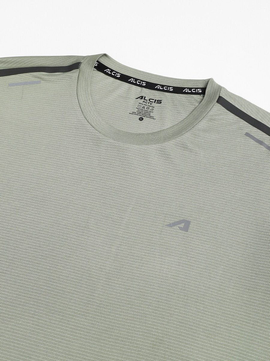 Alcis Men Drytech+ Anti-Static Slim-Fit Round Neck Running T-Shirt | Swadesiicart
