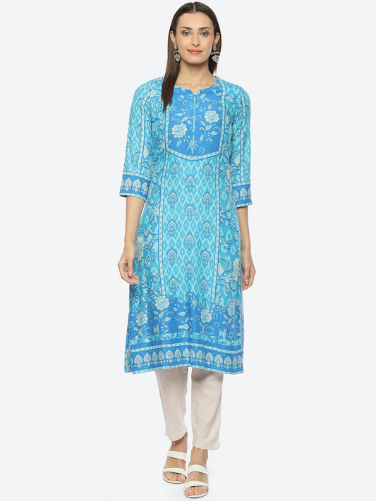 Biba Women Ethnic Motifs Printed Kurta - Swadesiicart