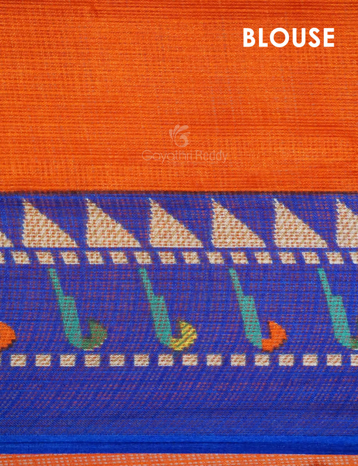 Dark Orange Colour With All Over Buttes Semi Silk Kota Saree By Gayathri Reddy Designer Studio | Swadesiicart