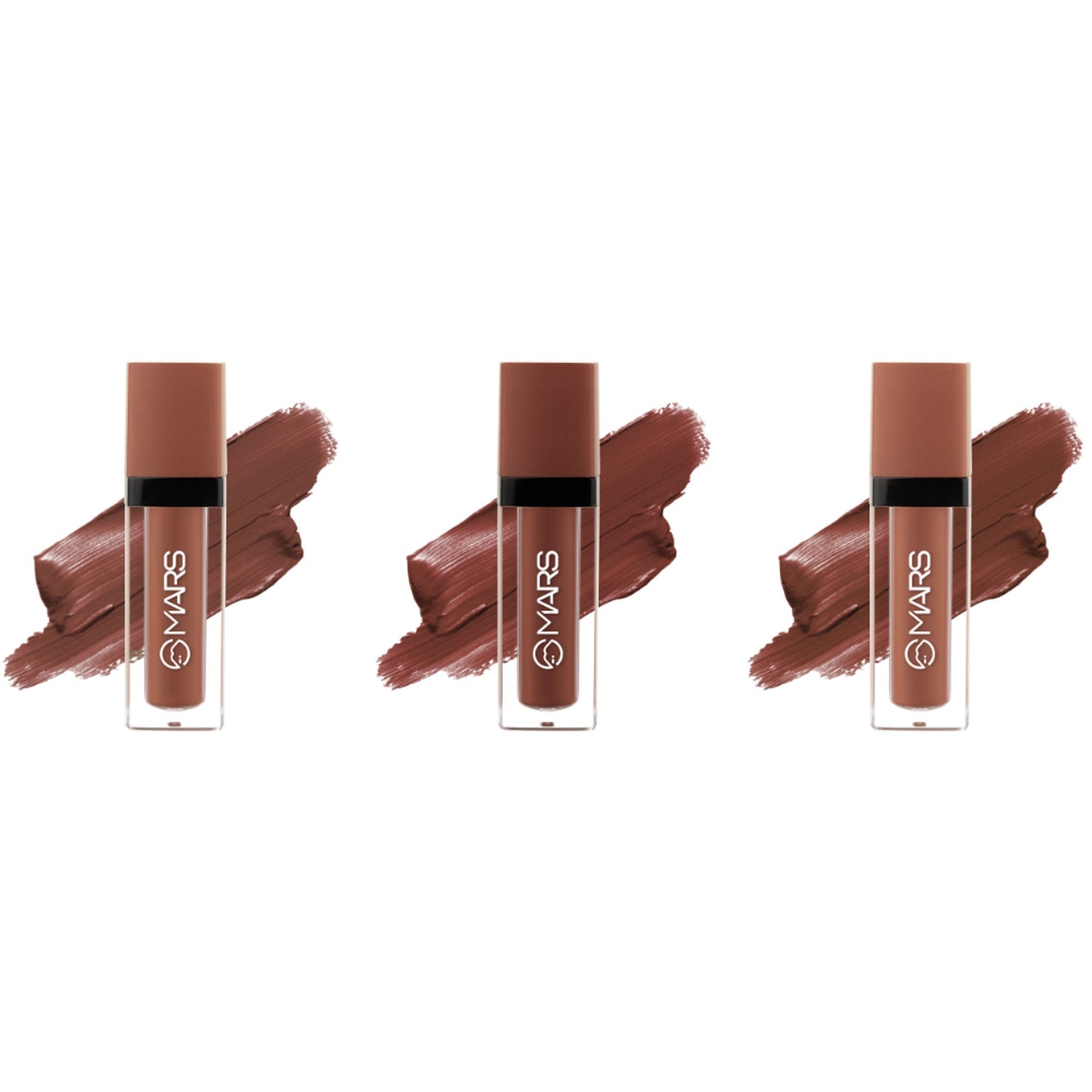MARS Cosmetics Queen Of Mattes Reds & Maroons Liquid Lipsticks - Browns - Swadesiicart