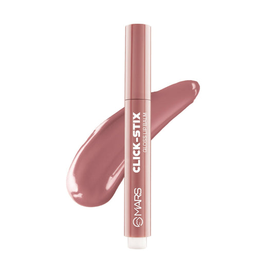 MARS Cosmetics Click Stix Gloss Lip Balm - 02-barely Pink - Swadesiicart