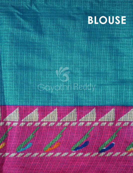 Rama Green Geometrical Design Semi Soft Silk Kota Saree By Gayathri Reddy Designer Studio | Swadesiicart