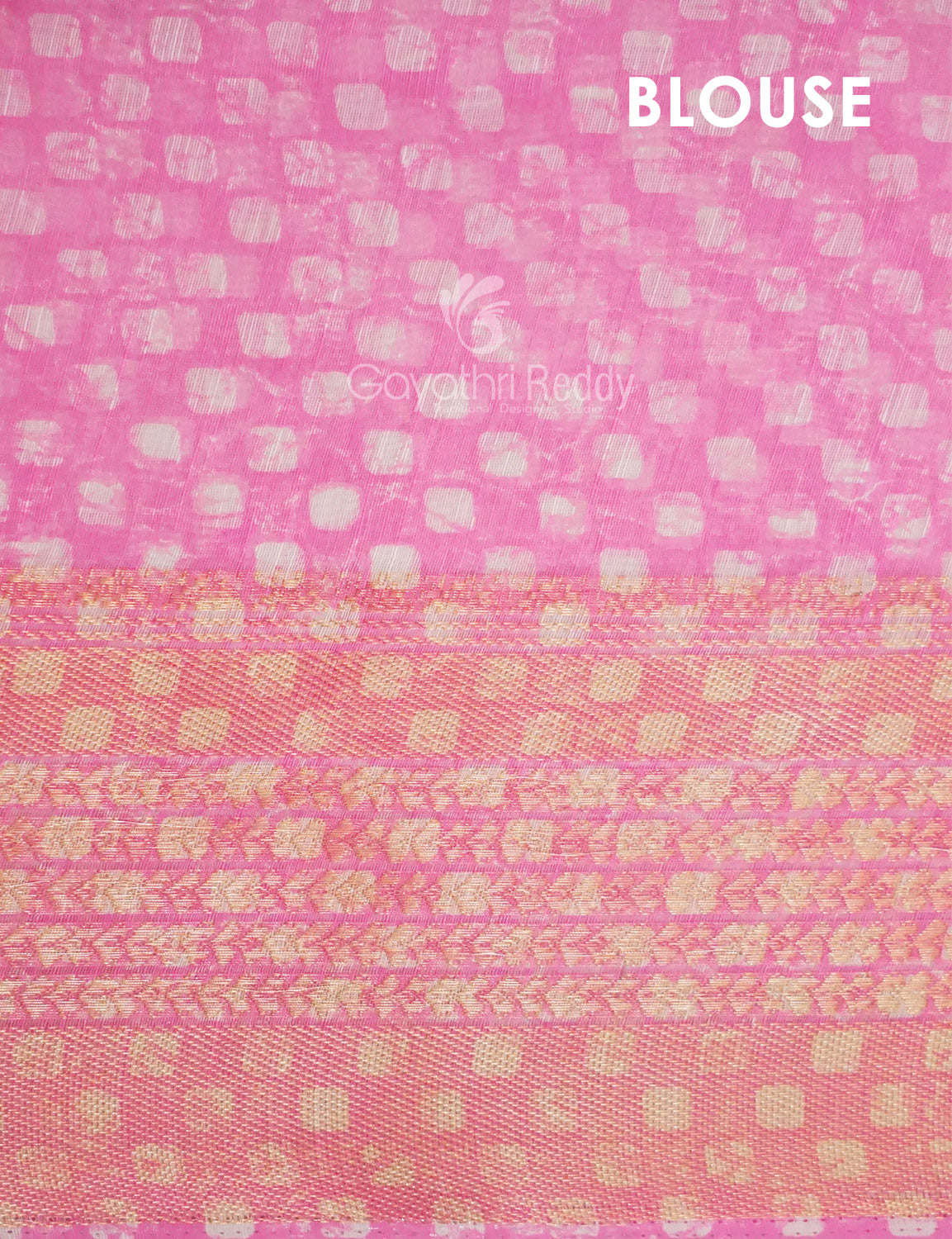 Shades of Baby Pink Colour Printed Semi Chanderi Saree By Gayathri Reddy Designer Studio | Swadesiicart