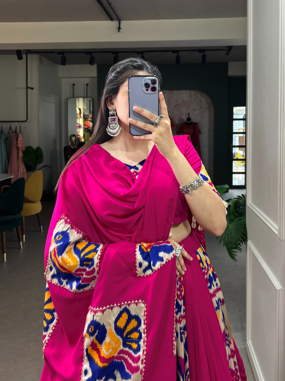 Lorenvalley Fashion Pink Rayon With Printed Silk Lehenga Choli with Dupatta | Swadesiicart