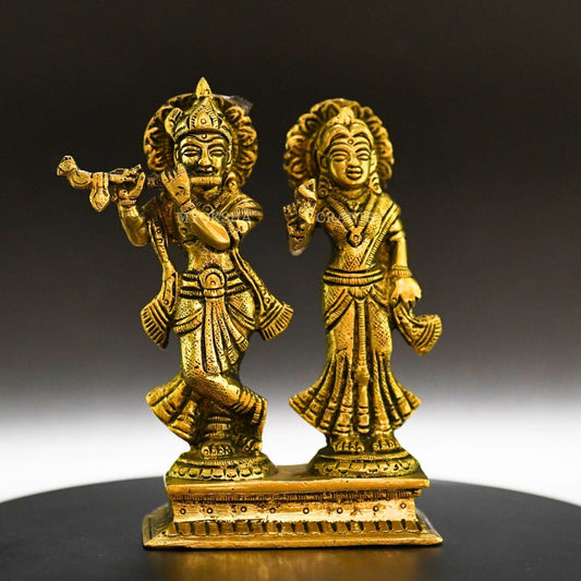 Radha Krishna Brass Idol - 1