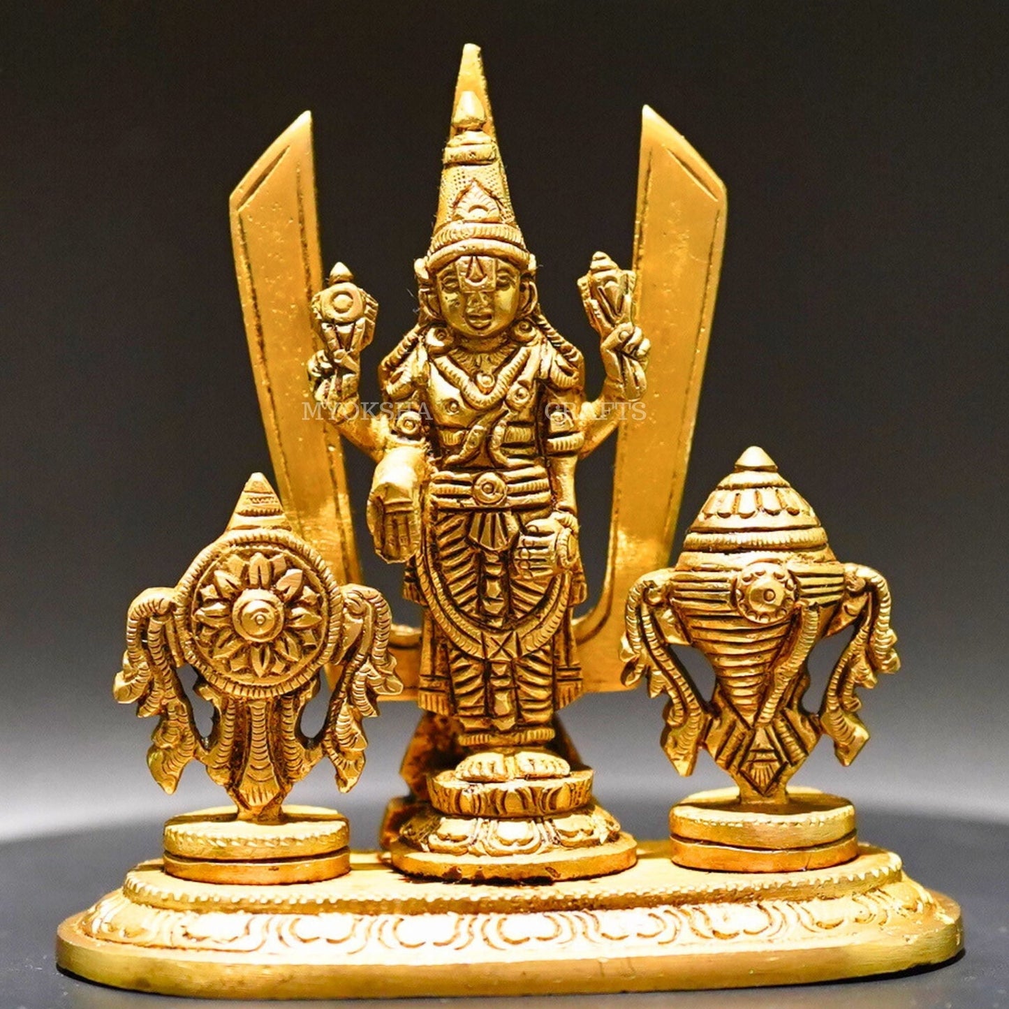 Brass Balaji with Shankchakra - 1